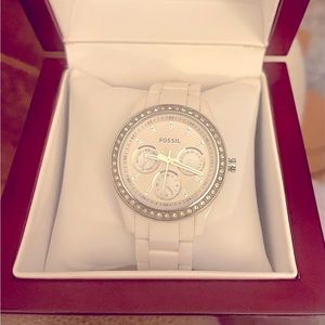 Stella Multifunction White Resin Watch